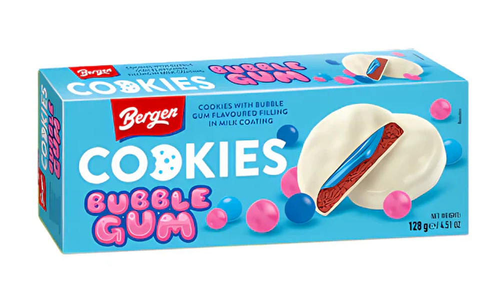 [SS002019] Bergen bubble Gum Cookies 128 g