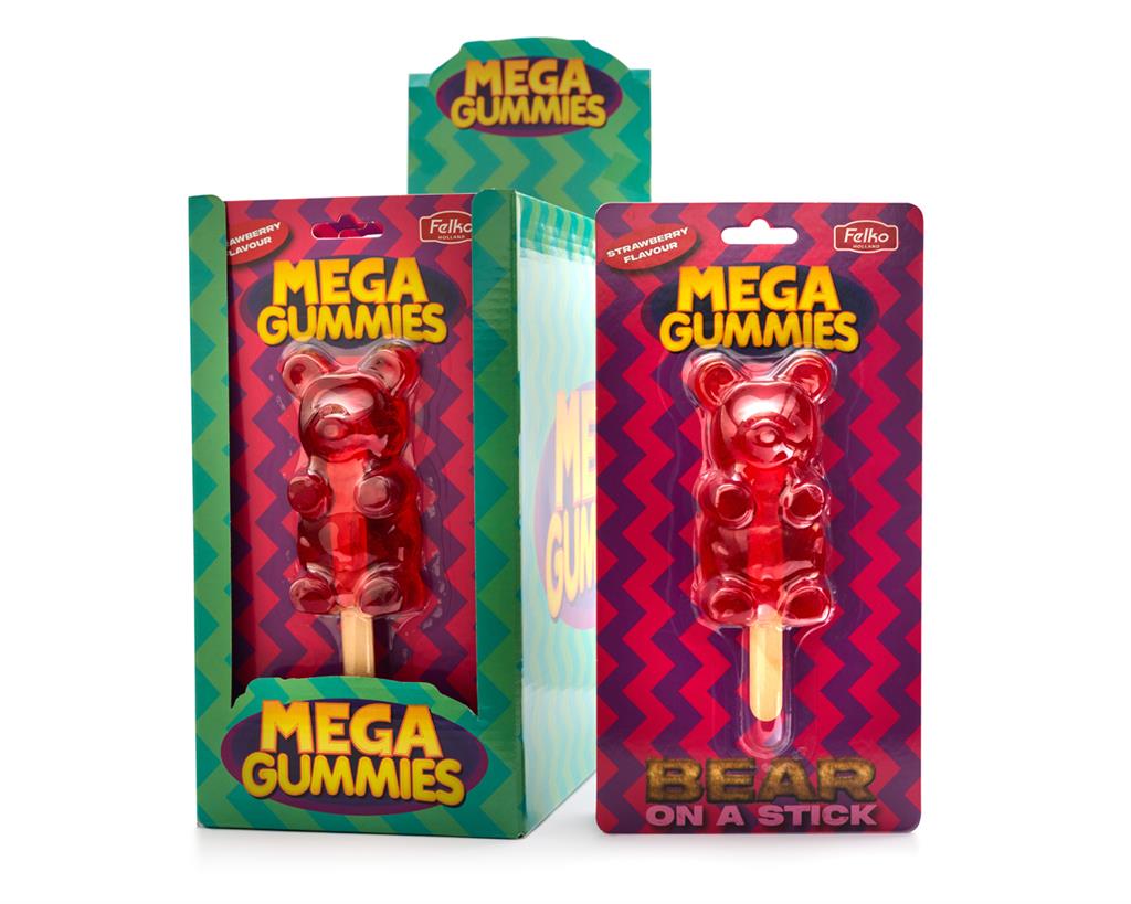 [SS000054] Mega Gummies Bear-on-a-Stick 120 g
