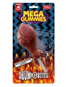 [SS001778] Mega Gummies Drum on a Stick 120 g