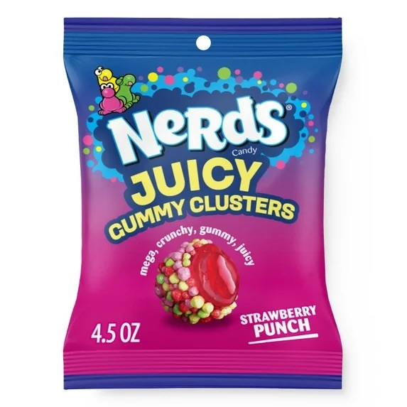 [SS001926] Nerds Peg Bag Juicy Clusters 127 g