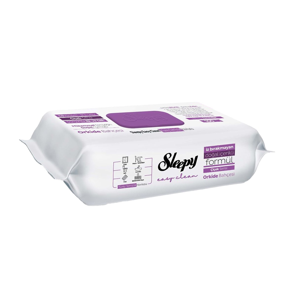 [SS001825] Sleepy Easy Clean Surface Cleaning Towel Orchid Garden 100 Pack