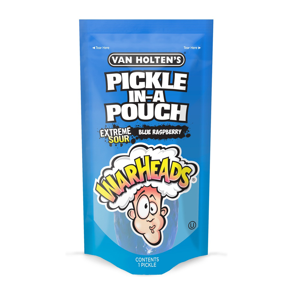 [SS002064] Van Holten's Pickle-In-A-Pouch WARHEADS Blue Raspberry Pickle