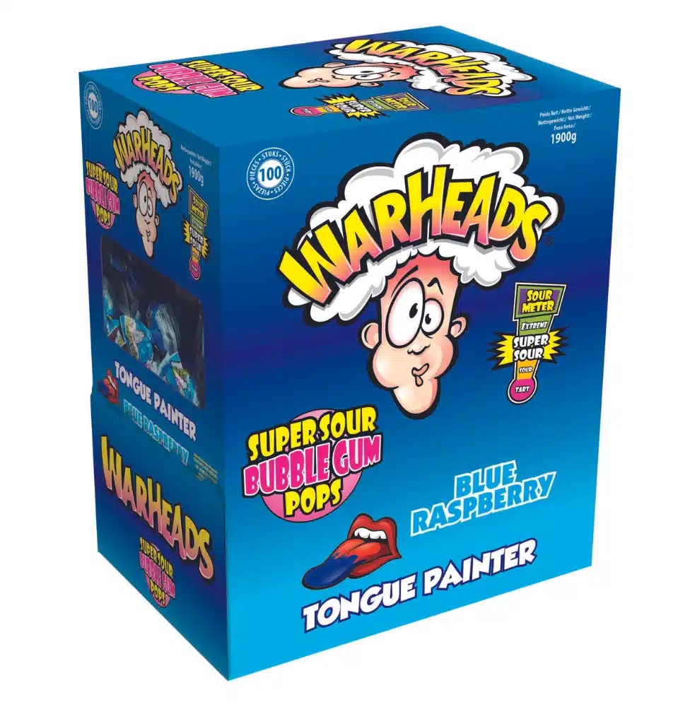 [503547] Warheads Blue Rasberry Bubblegum Pop 21 g